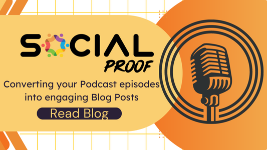 Podcasting equipment setup, the starting point for content transformation. Social Proof Podcast