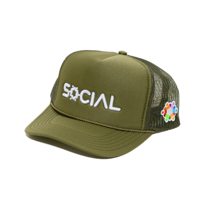 5 Panel High Crown Mesh Back Trucker Hat - | Social Proof Store