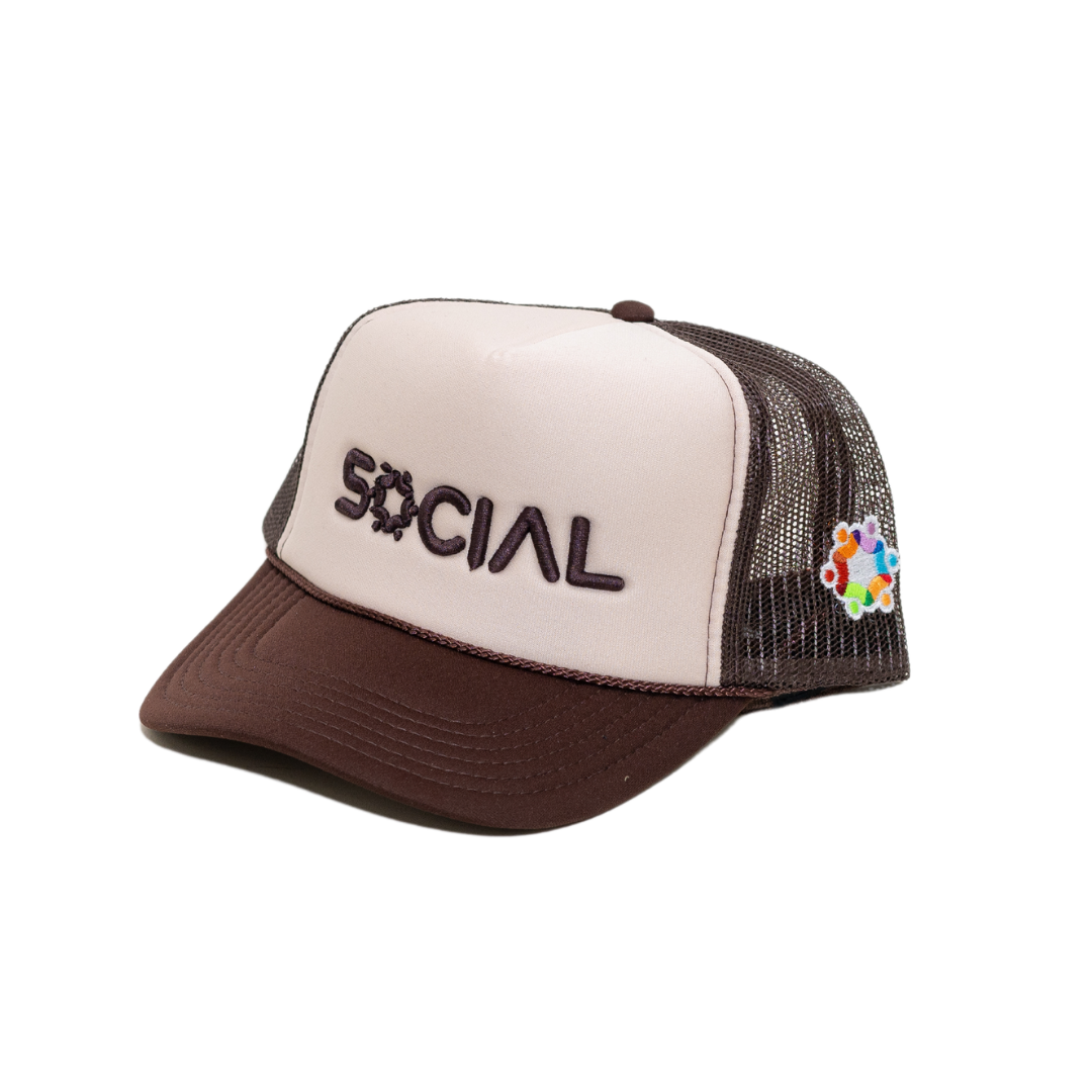 5 Panel High Crown Mesh Back Trucker Hat - | Social Proof Store