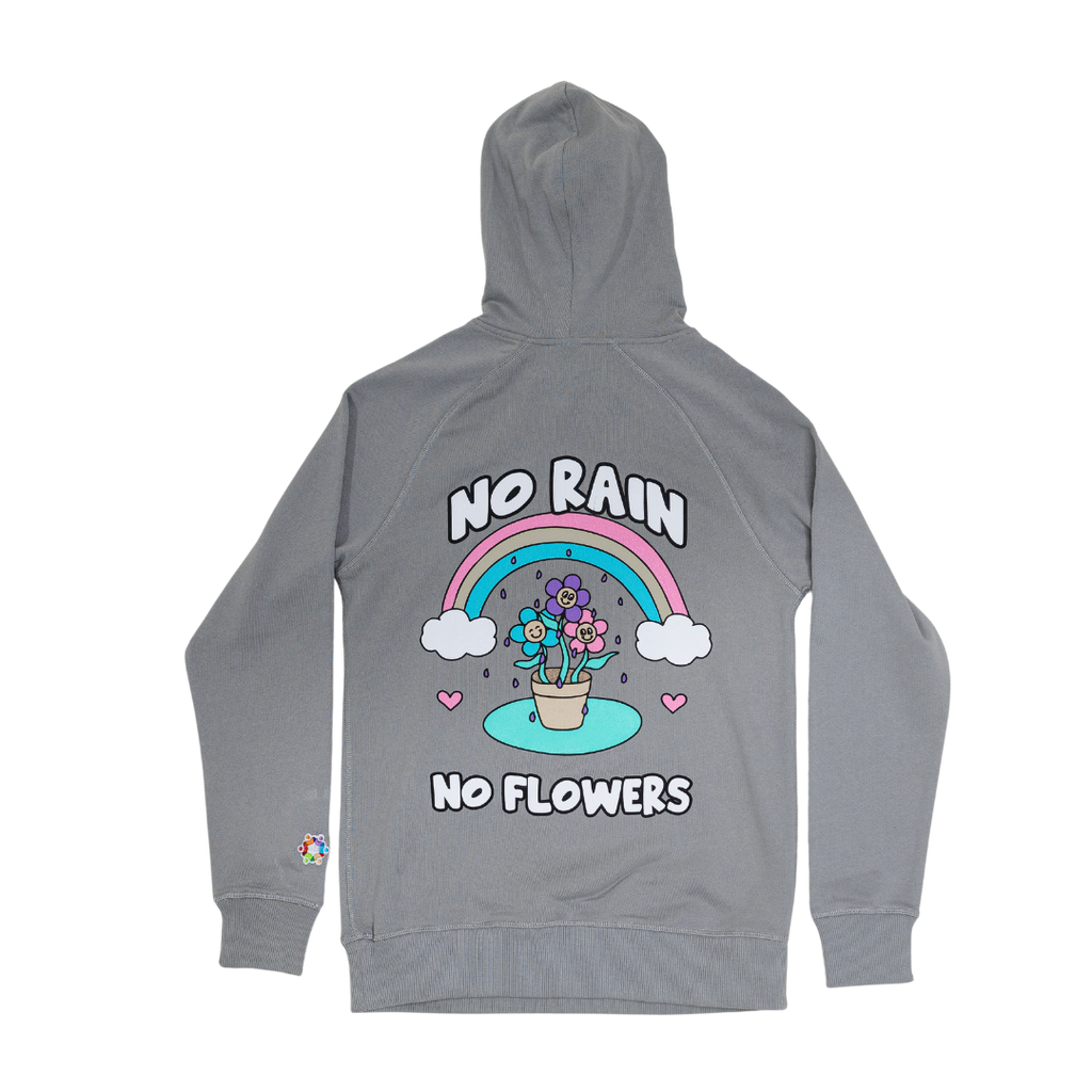 No Rain No Flowers Hoodie - | Social Proof Podcast Store