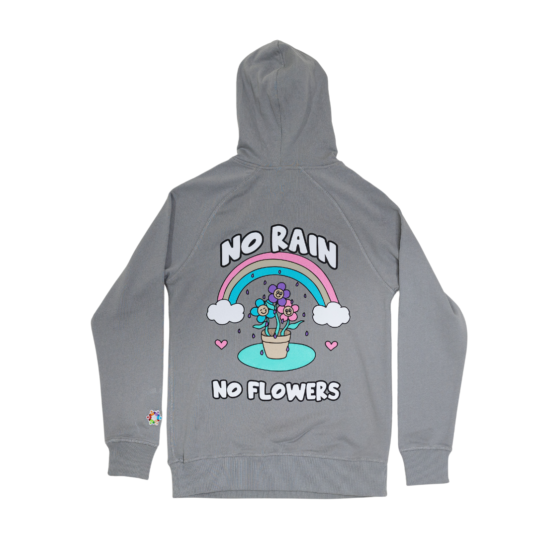 No Rain No Flowers Hoodie - | Social Proof Podcast Store