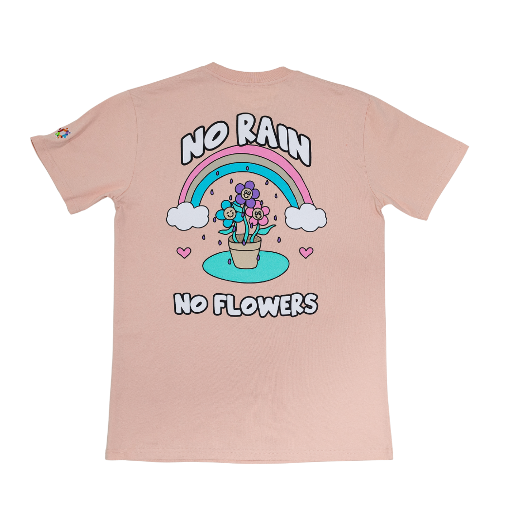 No Rain No Flowers T-Shirt - | Social Proof Podcast Store