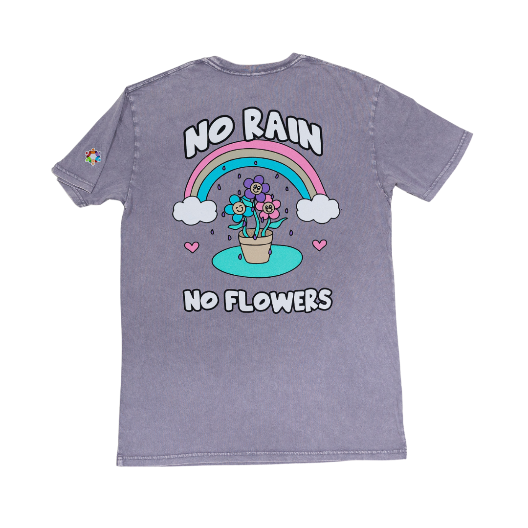 No Rain No Flowers T-Shirt - | Social Proof Podcast Store