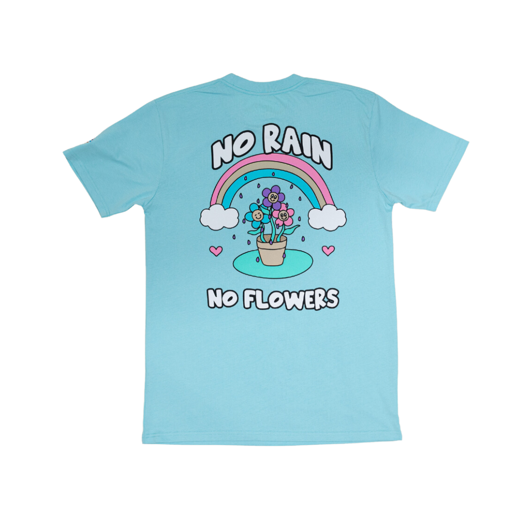 No Rain No Flowers T-Shirt - | Social Proof Podcast Store