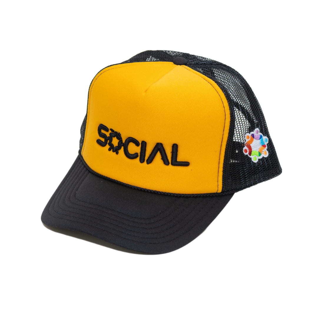 5 Panel High Crown Mesh Back Trucker Hat - | Social Proof Store