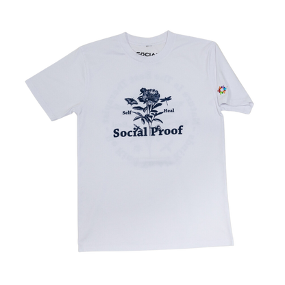 Self Heal Flower T-Shirt - | Social Proof Podcast Store