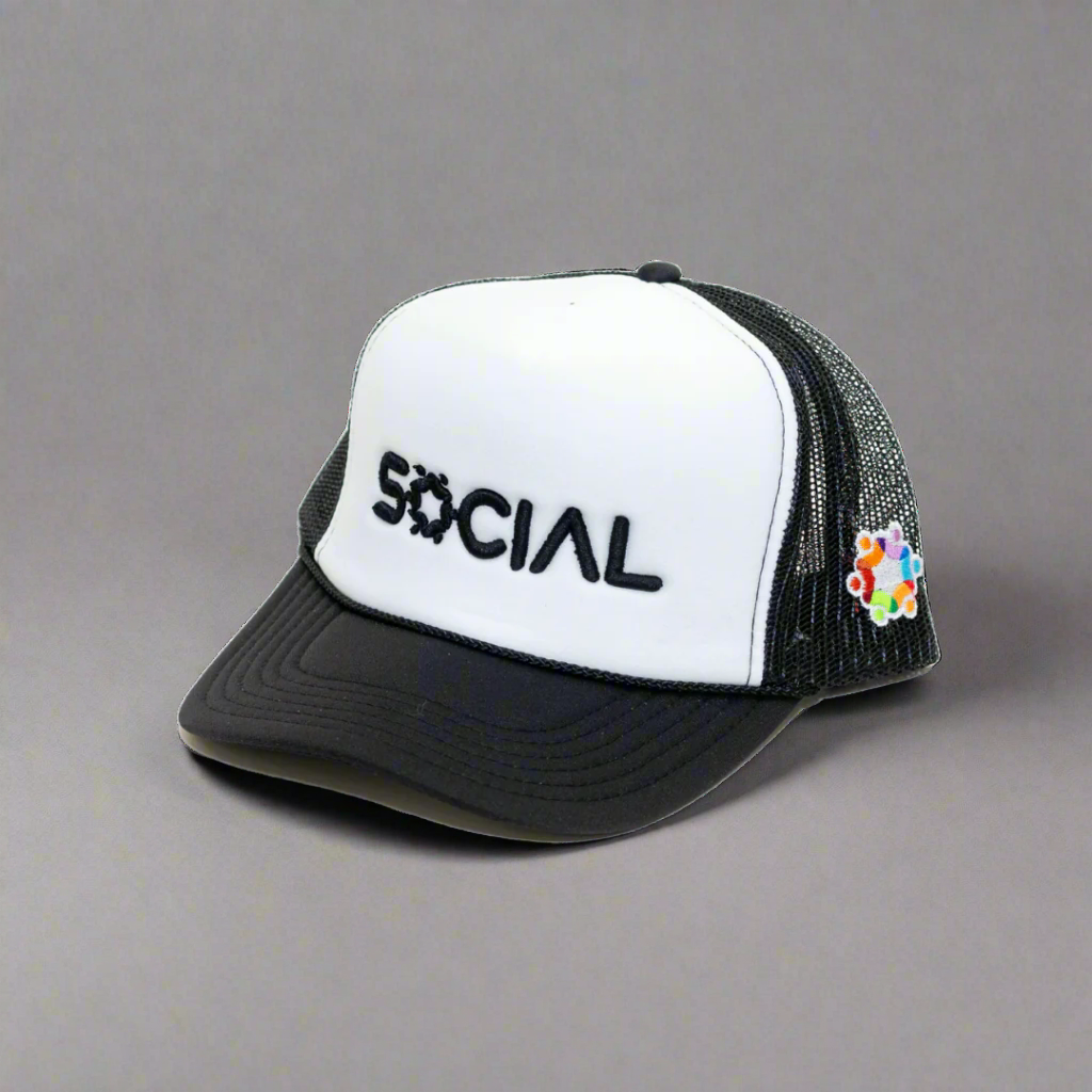 5 Panel High Crown Mesh Back Trucker Hat - | Social Proof Store