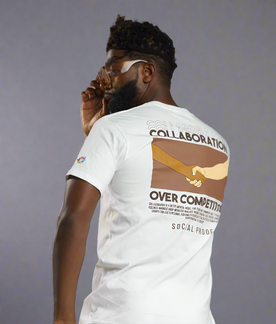 Collaboration Over Competition T-Shirt - Social Proof Podcast Store