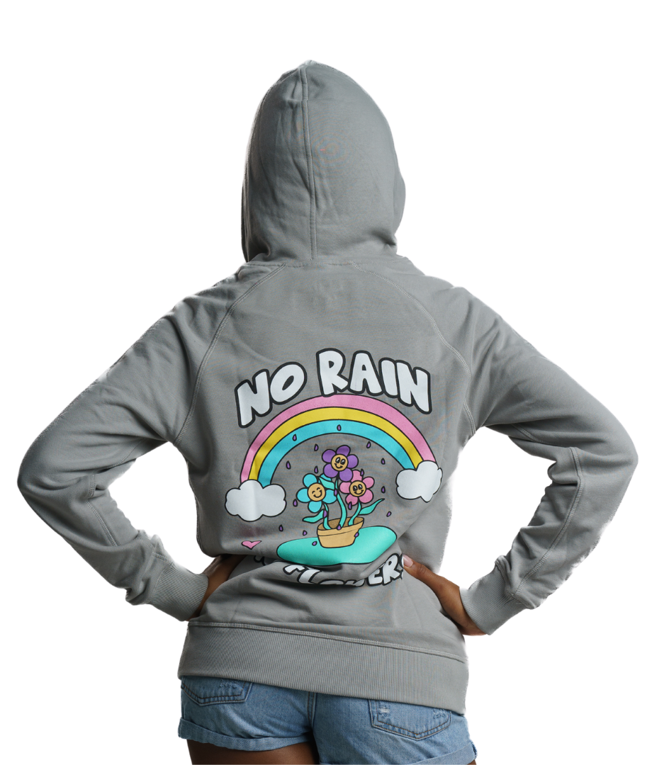 No Rain No Flowers Hoodie - | Social Proof Podcast Store