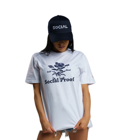 Self Heal Flower T-Shirt - | Social Proof Podcast Store