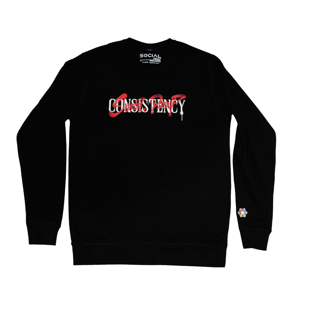 Close-up of Consistency Sweatshirt Fabric and Print Quality